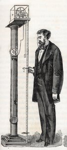 Atwood makinesi 1784'te George Atwood (1745-1807) tarafından icat edildi - Machine d'Atwood - Alexis Clerc tarafından “” Bilimlerin herkese açık hale getirilmesi - Popüler fizik ve kimya” da gravür - 19. yüzyılın sonu - Özel koleksiyon by French School