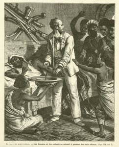 Gergedan Ülkesinde (gravür) by French School