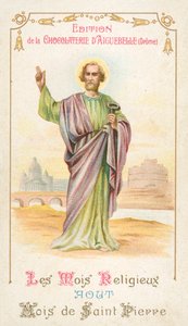 Ağustos, Aziz Petrus ayı (chromolitho) by French School