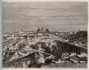 Avallon - Bourgogne-Franche-Comte - V.A. Malt-Brown tarafından “La France illustrée: coğrafya, tarih, istatistiksel yönetim” de gravür. 1884 by French School