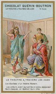 Bir Roma tiyatrosunda kulis by French School