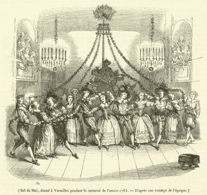 Bal du Mai, 1763 karnavalı sırasında Versay