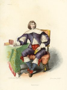 Balzac (renkli gravür) by French School