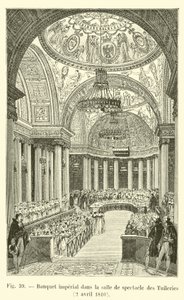 Tuileries oditoryumunda imparatorluk ziyafeti, 2 Nisan 1810 by French School