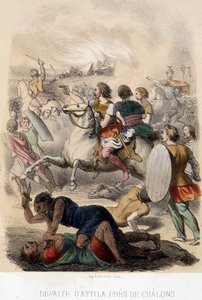 Barbar İstilaları - Attila'nın Chalons Yakınındaki Yenilgisi by French School