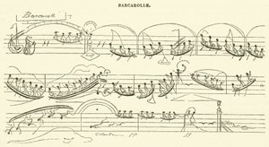 Barcarolle (gravür) by French School