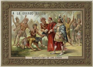 Bartolome de las Casas, 16. yüzyıl İspanyol tarihçisi; sosyal reformcu ve Dominik keşiş by French School