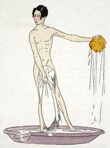 Banyo (pochoir baskı) by French School