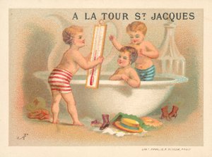 Banyo zamanı (kromolitho) by French School