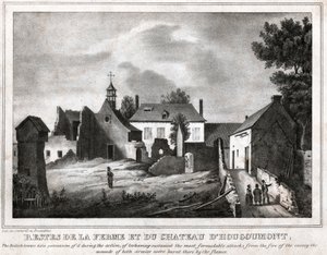 Waterloo Savaşı. (gravür, yaklaşık 1830) by French School