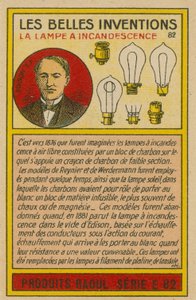Güzel icatlar kartı, ampuller by French School