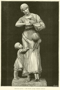 Güzel Sanatlar, Le Pain, Albert Lefeuvre grubu (gravür) by French School