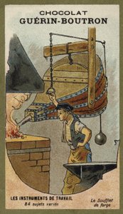 Bir demirhanede körükler by French School