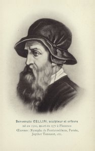 Benvenuto Cellini, İtalyan heykeltıraş ve kuyumcu (lito) by French School