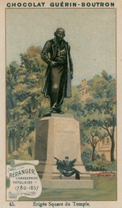 Beranger, Popüler Chansonnier, 1780-1857, Erigee Square du Temple by French School