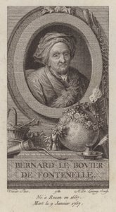 Bernard Le Bovier de Fontenelle, Fransız yazar (gravür) by French School