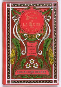 Ayın Etrafında Kitap Kapağı Jules Verne (1828-1905), Hetzel baskıları, 19. yüzyılın sonu by French School