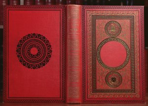 Jules Verne (1828-1905) tarafından yazılan Kuzey Güneye Karşı Kitap Kapağı (deri) by French School