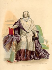Bossuet (renkli gravür) by French School