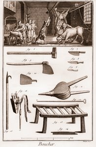 Boucher - Kasaplık - Kasaplık - “” Büyük Ansiklopedi veya Dictionnaire Raisonne des Sciences, des Arts et des Metiers” (Bilim, Sanat ve Meslek Ansiklopedisi veya Sözlüğü) Denis Diderot (1713-1784) ve Jean d