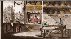 Bouchonnier, mantar tıpa imalatı - “” La Grande Encyclopédie, ou Dictionnaire Raisonne des Sciences, des Arts et des Metiers” (Bilim, Sanat ve Meslek Ansiklopedisi veya Sözlüğü) Denis Diderot (1713-1784) ve Jean d