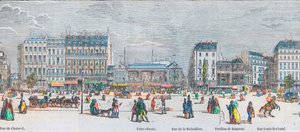 Boulevard des Italians güney tarafı ve Boulevard des Capucines güney tarafı - rue de Choiseul - Çin hamamları - rue de la Michodiere - Pavillon de Hanover - rue Louis-le-Grand - Edmond Texier tarafından “Tableau-de-Paris”te gravür 1852 by French School