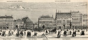Boulevard des Italiens ve bulvar Montmartre - Cafe Mulhouse - Cercle Montmartre - Jokey kulübü - Edmond Texier 1852 tarafından “Tableau-de-Paris” gravürü - by French School