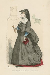 Burjuva Parisli kadın, 16. yüzyıl by French School