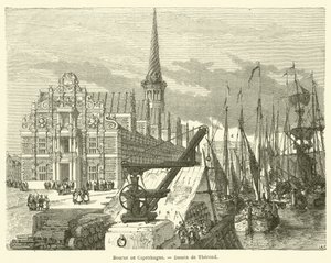 Kopenhag Borsası (gravür) by French School