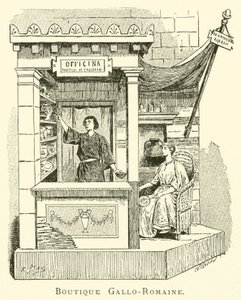 Butik Gallo-Romaine (gravür) by French School
