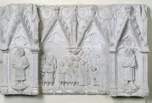 Defin Sahnesi (tabutun önü) (kumtaşı) by French School