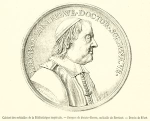 İmparatorluk Kütüphanesi madalya dolabı, Jacques de Sainte-Beuve, Bertinet madalyası (gravür) by French School