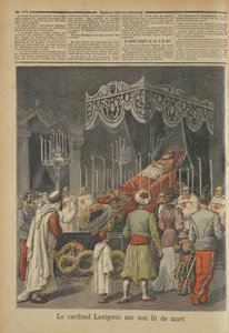 Kardinal Lavigerie (1825-92) Ölüm döşeğinde, Le Petit Journal