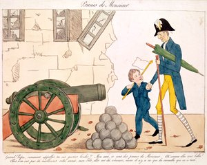 Caricature of Charles X (1757-1836) and the Henri (1820-83) Duc de Bordeaux, 25th July 1830  by French School