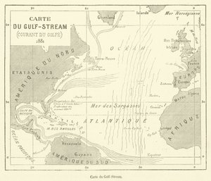 Carte du Gulf-Stream (gravür) by French School