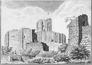 Gisors Kalesi, Normandiya, 19. yüzyılın başlarında by French School