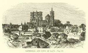 Katedral ve Laon şehri by French School