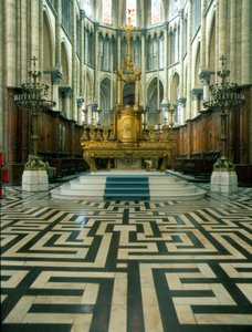 Cathedrale de Saint Omer (Kuzey 59): Sunak ve labirent. by French School