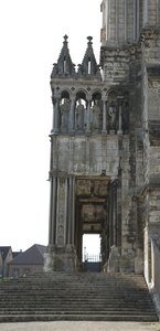 Cathedrale de chartres, güney portalının detayı by French School