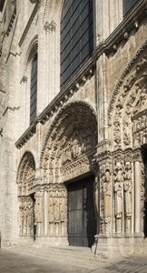 Chartres Katedrali, portal kraliyet cephesi batı by French School