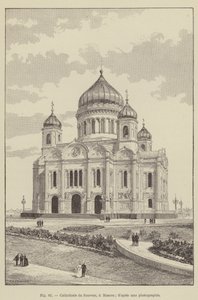 Kurtarıcı Katedrali, Moskova (gravür) by French School