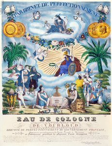 J.F. Vourloud tarafından yapılan Eau de Cologne sertifikası, c.1825 by French School