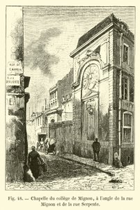 Mignon Koleji Şapeli, rue Mignon ve rue Serpente