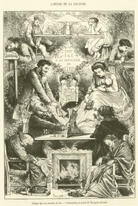 Her çağın kendine has bir okuma şekli vardır (gravür) by French School
