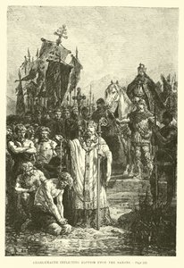 Charlemagne, Saksonlara Vaftiz Ediyor by French School