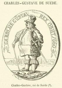 Charles-Gustave, roi de Süet (gravür) by French School