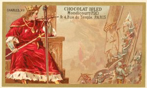 Fransa Charles VII (chromolitho) by French School