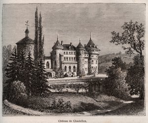 Chateau de Chastellux - Chastellux sur kür, Burgundy - V.-A. Malt-Kahverengi. 1884 by French School