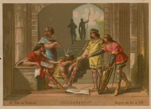 Childebert I, Fransa Kralı (c 496-558) by French School