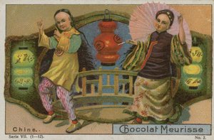 Çin, Chocolat Meurisse için ticaret kartı by French School